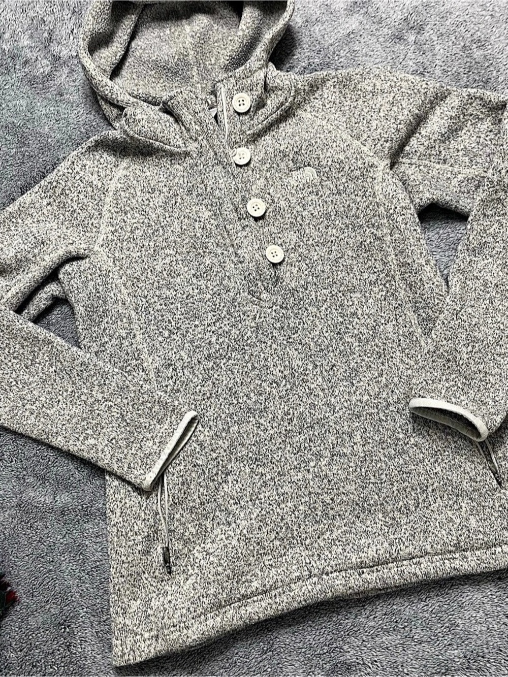 The North Face Sherpa Patrol Snap-Up & zip Hoodie Gray
